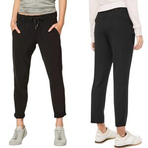 Lululemon On The Fly High Rise Athletic Casual Pant Woven 28” Black Size 2